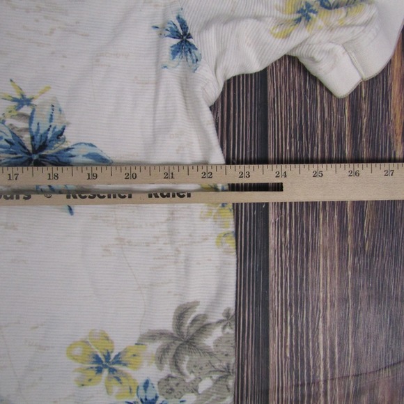 Arrow Polo Shirt Mens XL White Floral Hawaiian Print Short Sleeve Golf Tropical - Picture 4 of 5